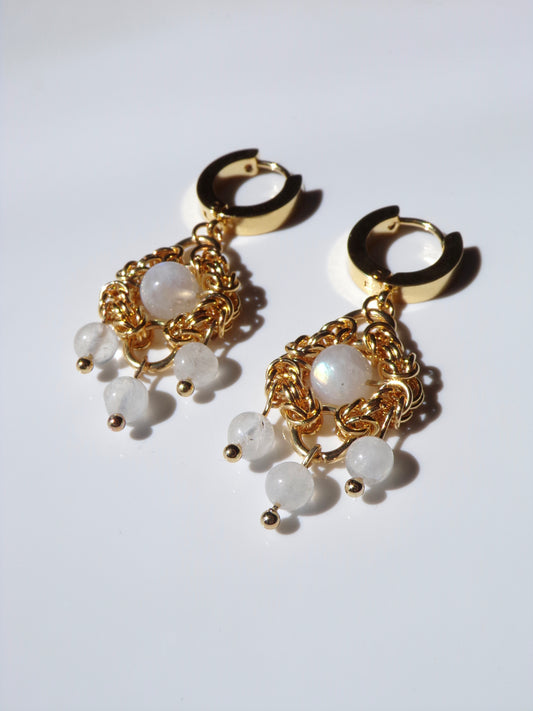 Gold ANTOINETTE Moonstone Earrings