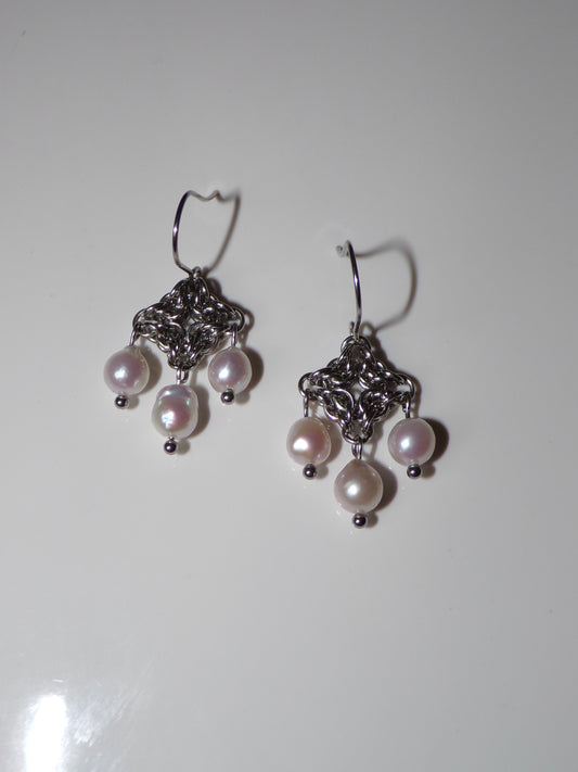 Pink CALISTA Pearl Earrings