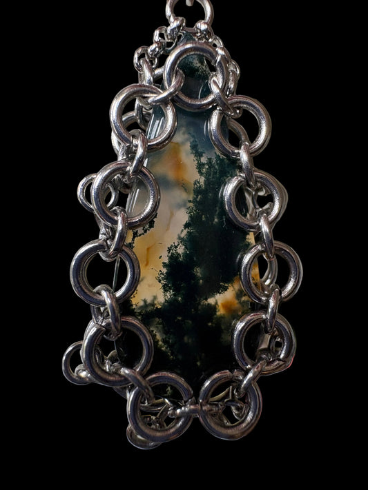 ARMOUR VII Moss Agate Earrings