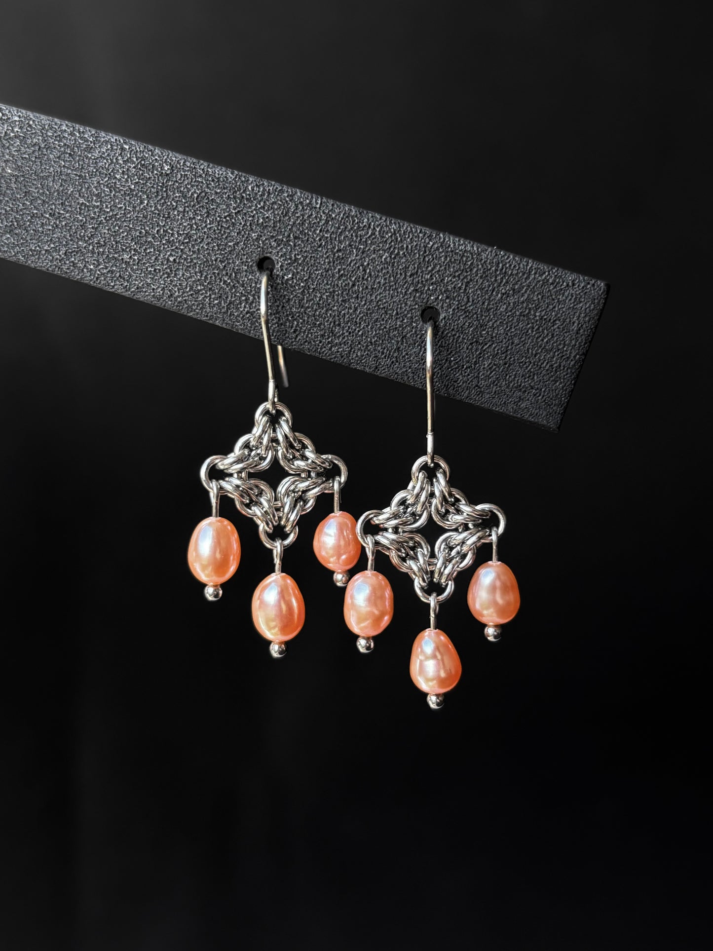 Peach CALISTA Pearl Earrings