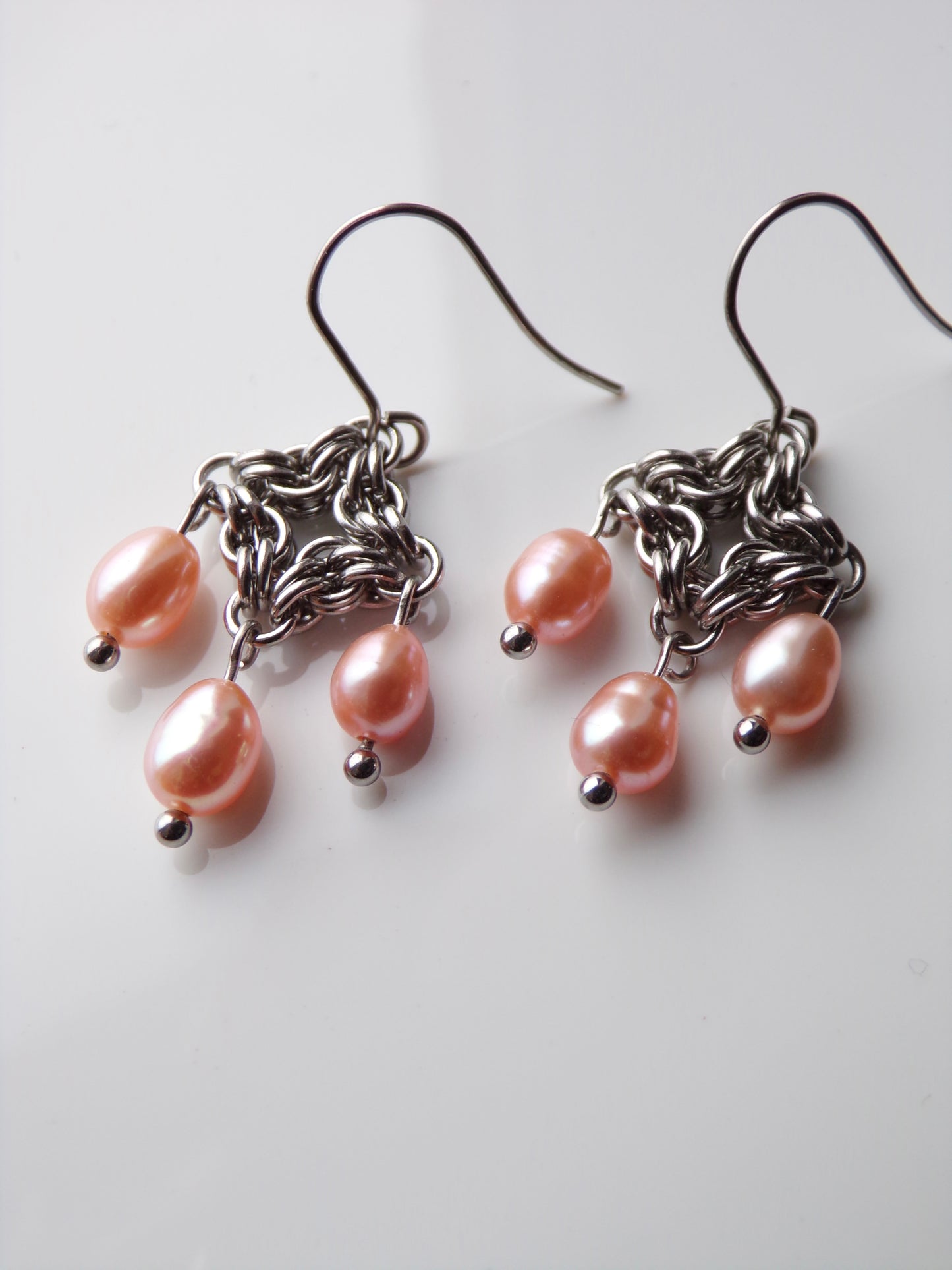 Peach CALISTA Pearl Earrings