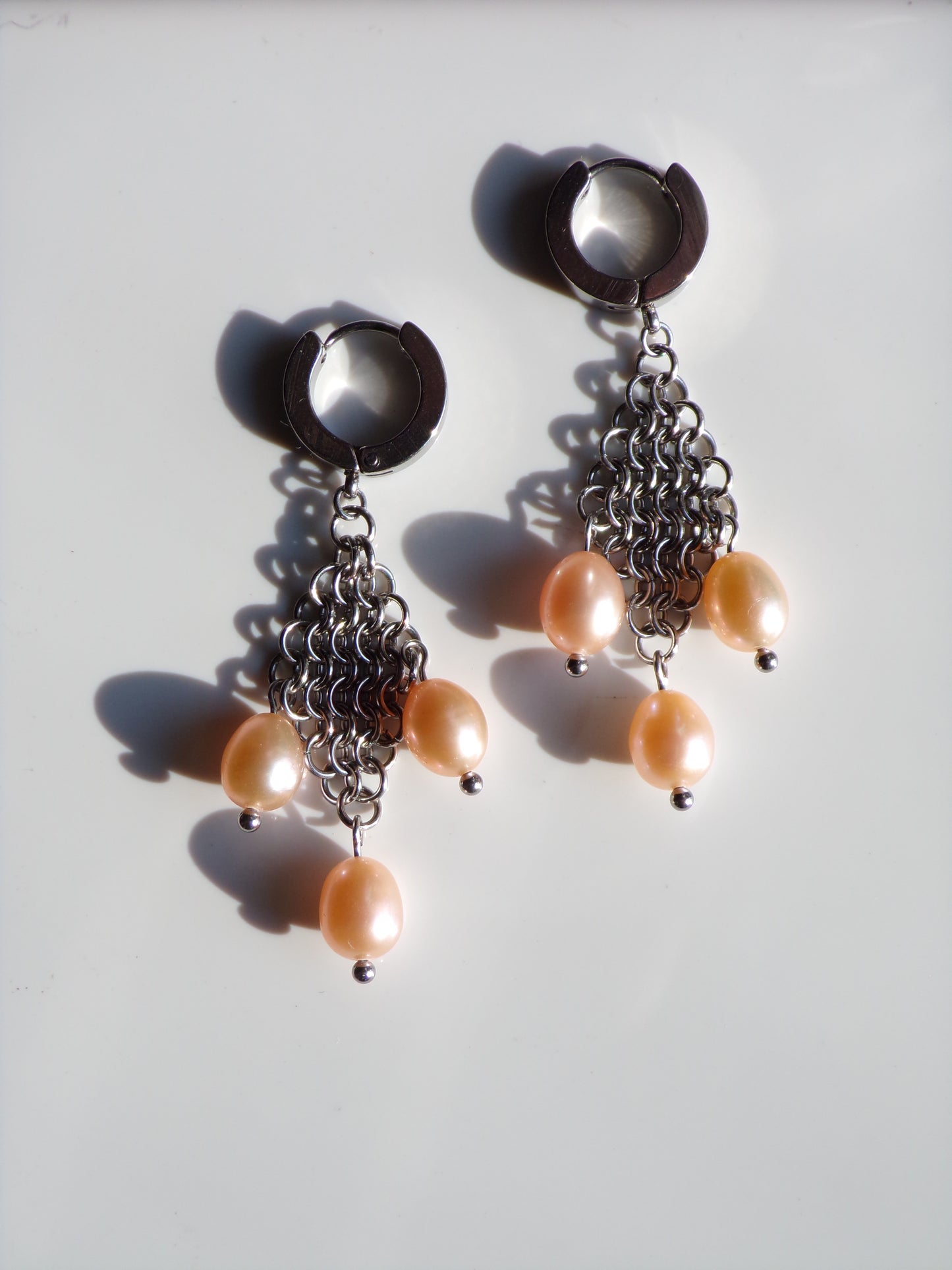 Peach LORELAI Pearl Earrings