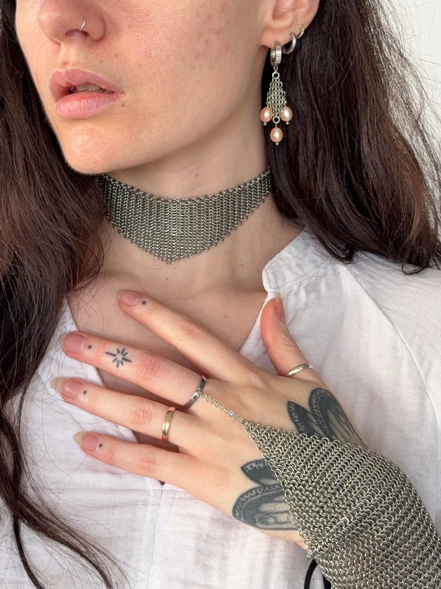 Peach LORELAI Pearl Earrings