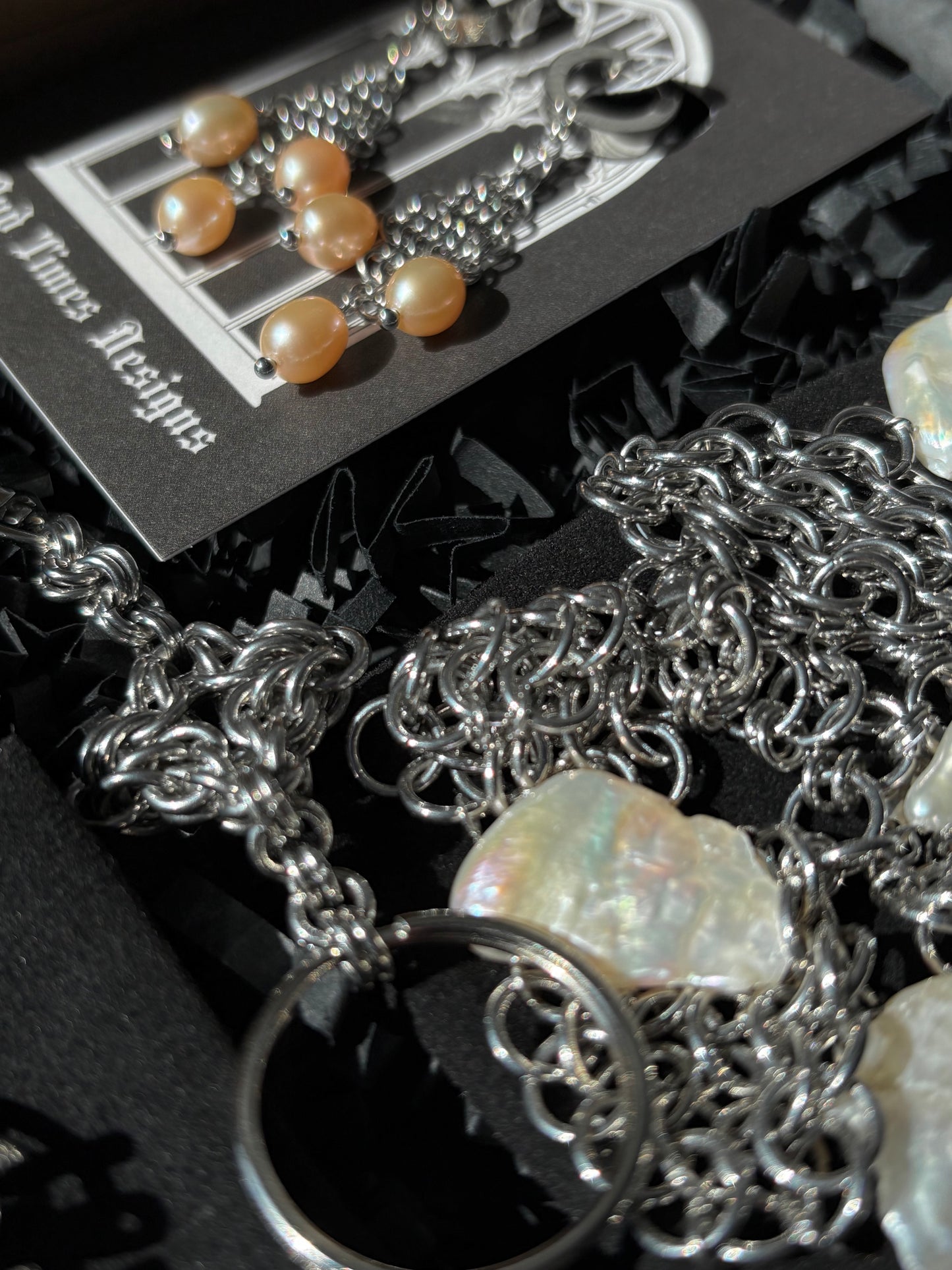 Peach LORELAI Pearl Earrings
