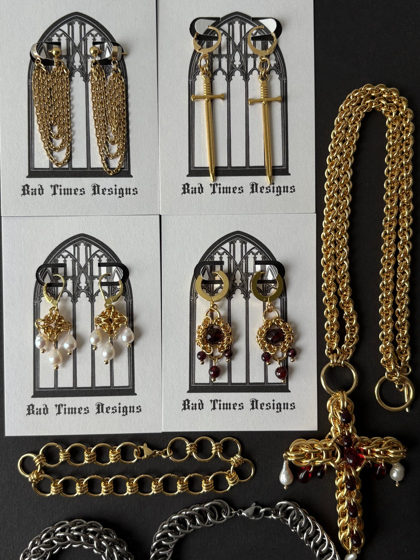Gold CALISTA Pearl Earrings