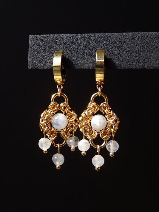 Gold ANTOINETTE Moonstone Earrings