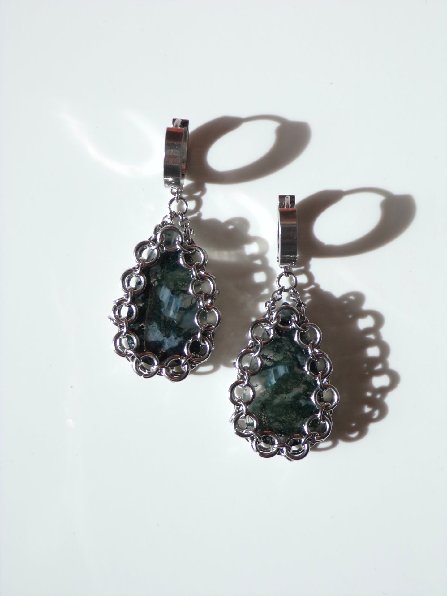 ARMOUR VI Moss Agate Earrings
