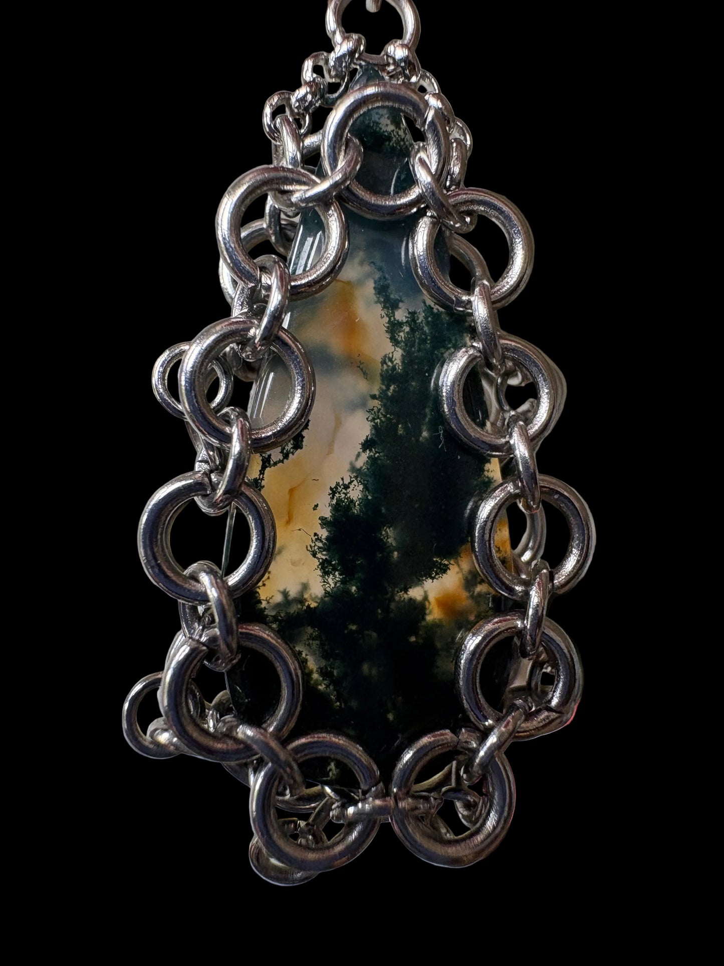 ARMOUR VII Moss Agate Earrings