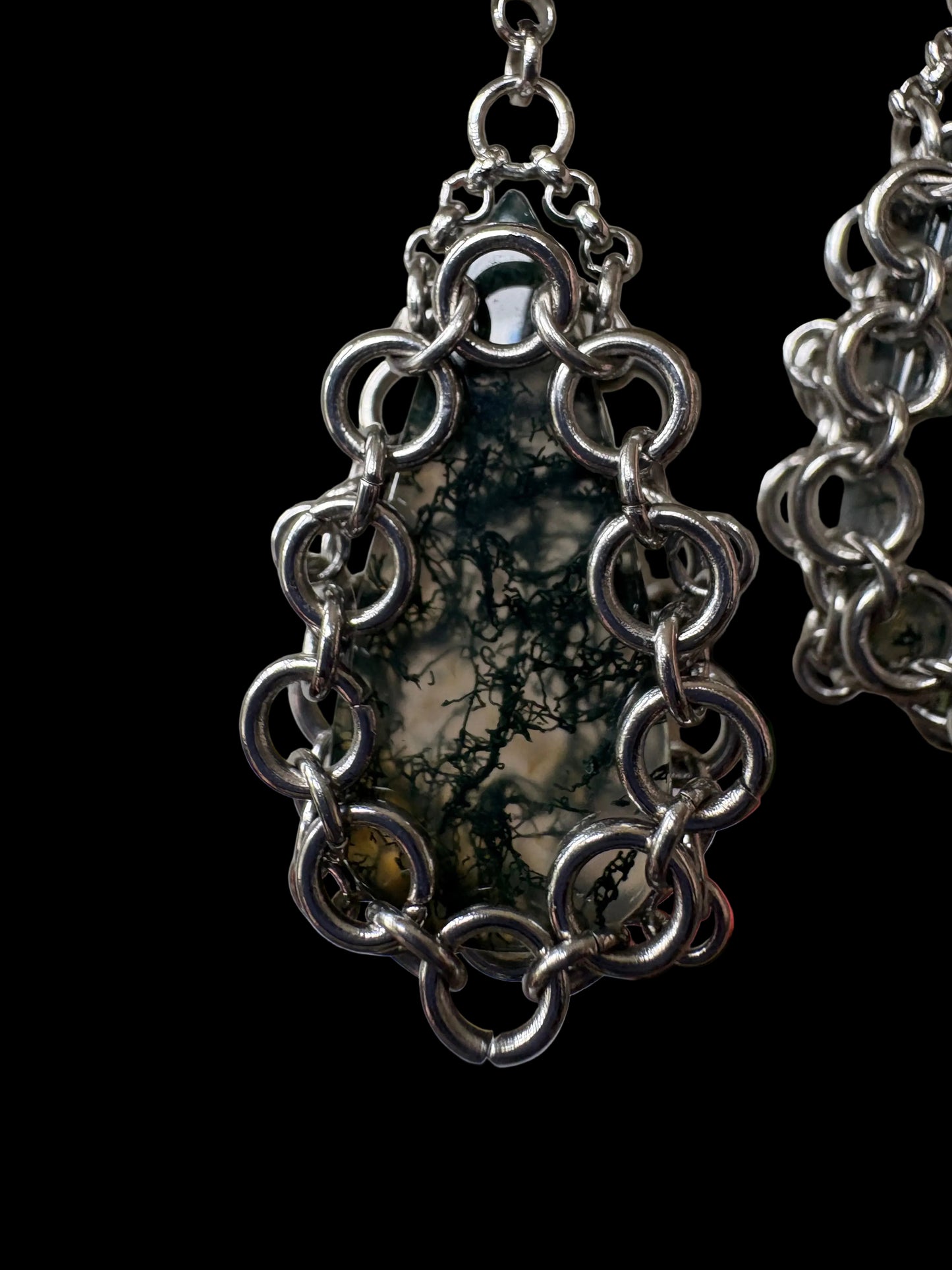 ARMOUR VIII Moss Agate Earrings