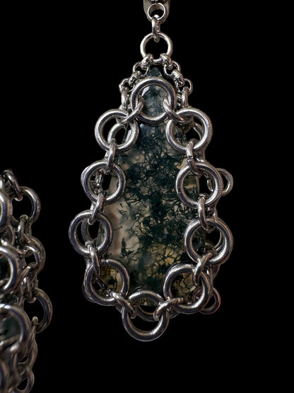 ARMOUR VIII Moss Agate Earrings