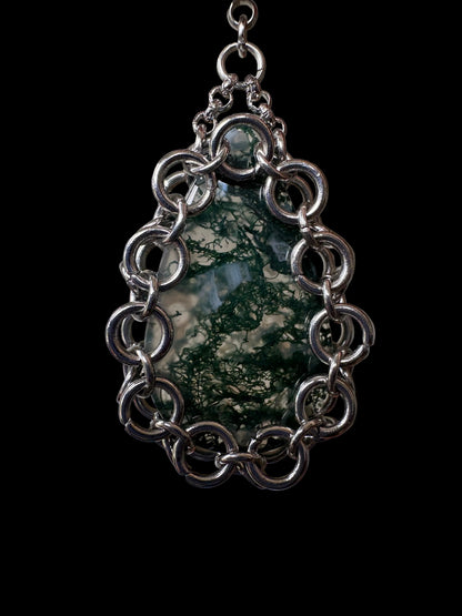 ARMOUR VI Moss Agate Earrings