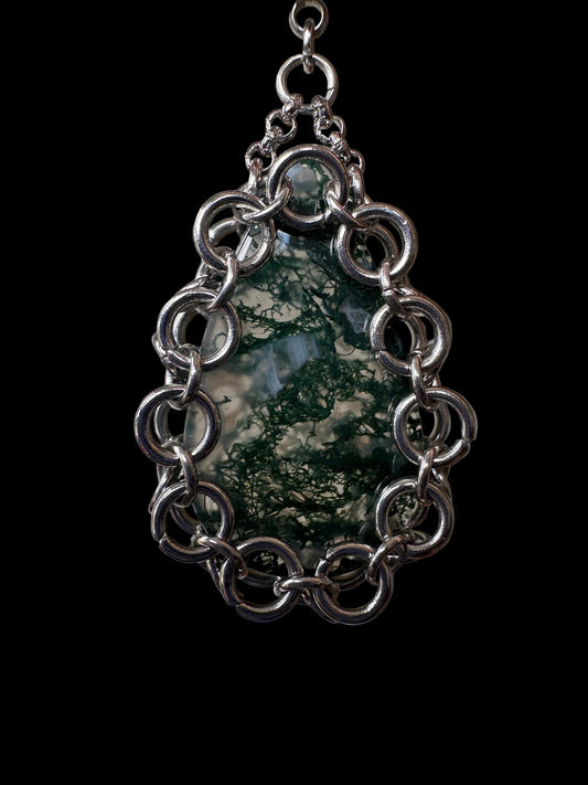 ARMOUR VI Moss Agate Earrings