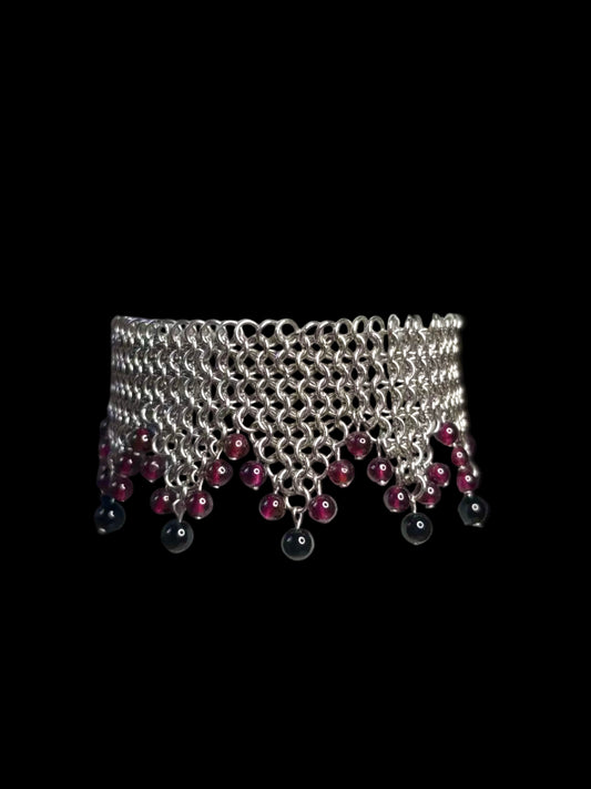 HARLEQUIN Garnet & Onyx Bracelet