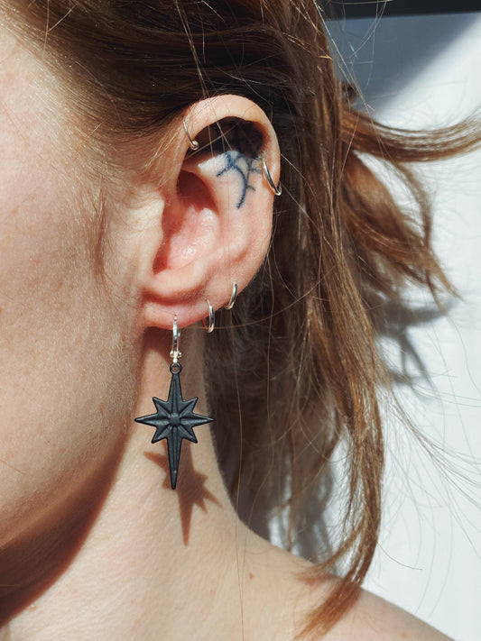 NORTH Earrings Black