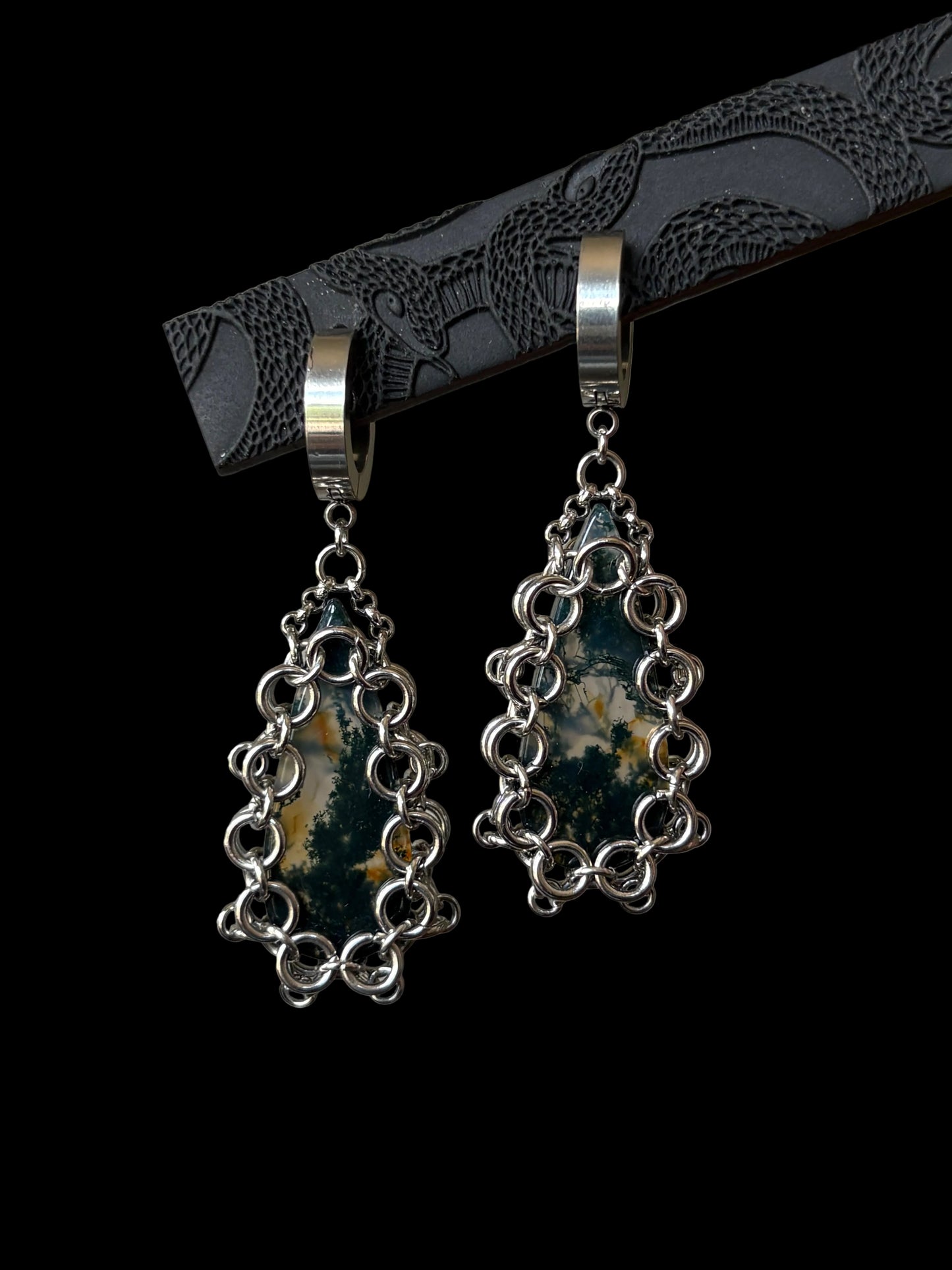 ARMOUR VII Moss Agate Earrings