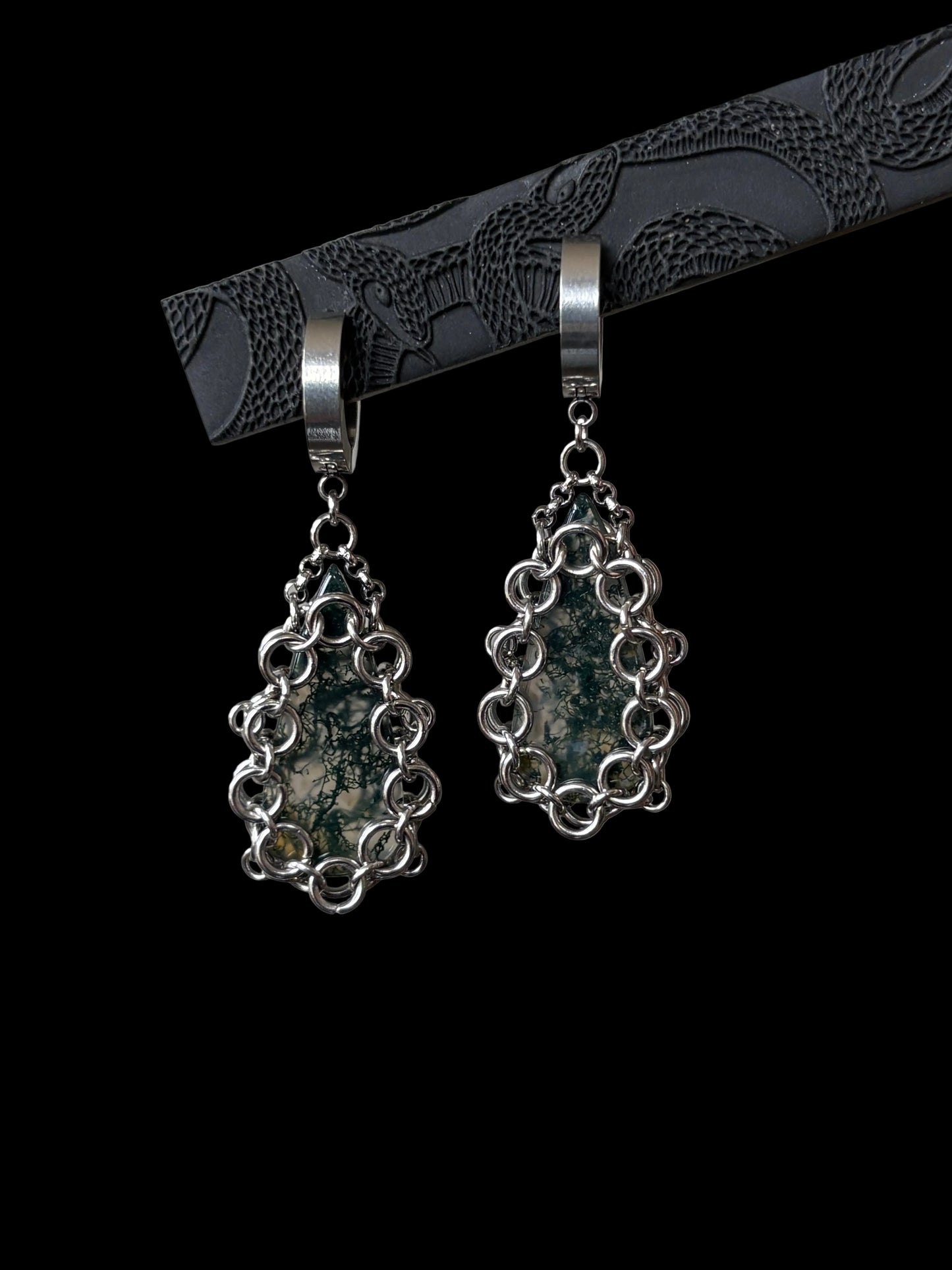 ARMOUR VIII Moss Agate Earrings