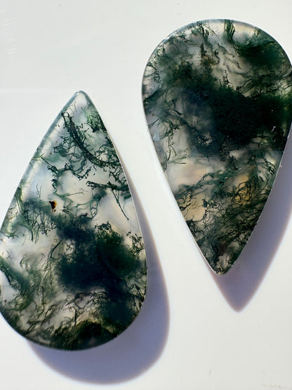 ARMOUR III Moss Agate Earrings