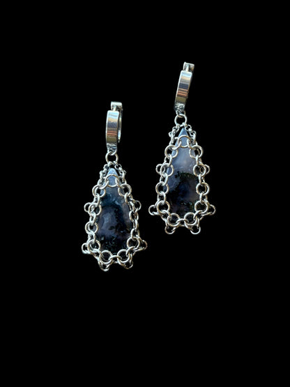 ARMOUR IV Moss Agate Earrings