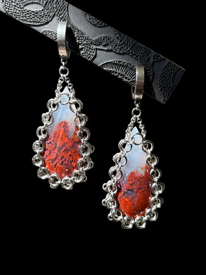 ARMOUR V Moss Agate Earrings