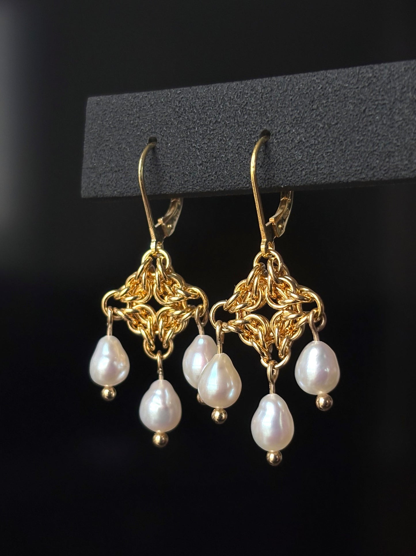 Gold CALISTA Pearl Earrings