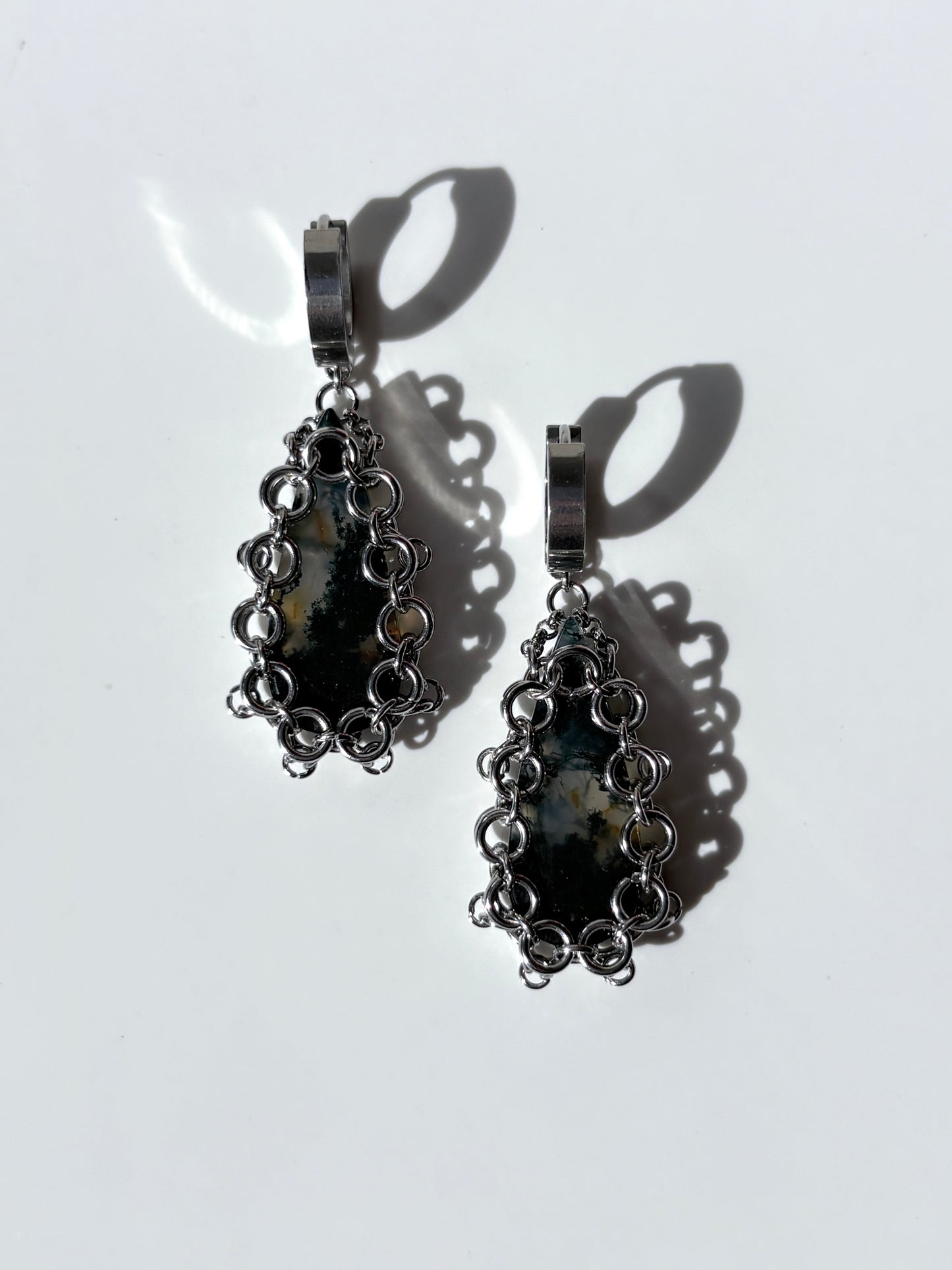 ARMOUR VII Moss Agate Earrings