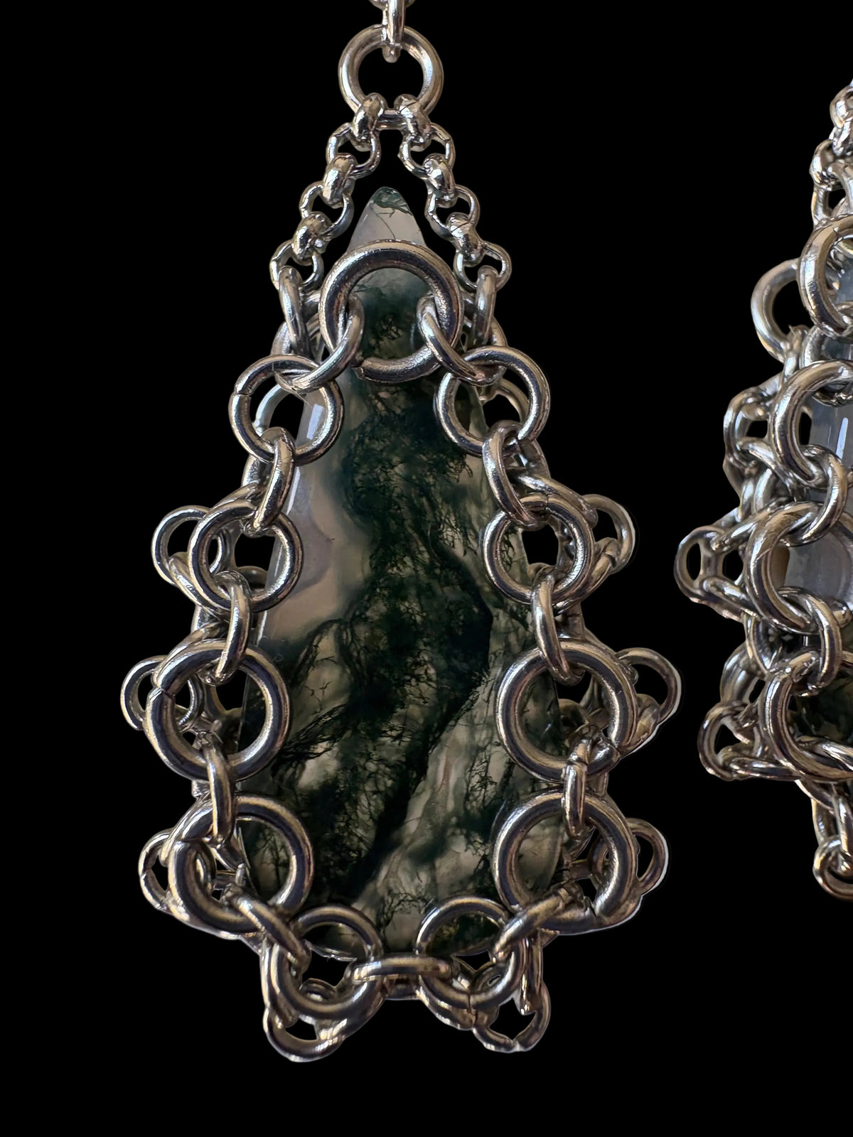 ARMOUR IX Moss Agate Earrings