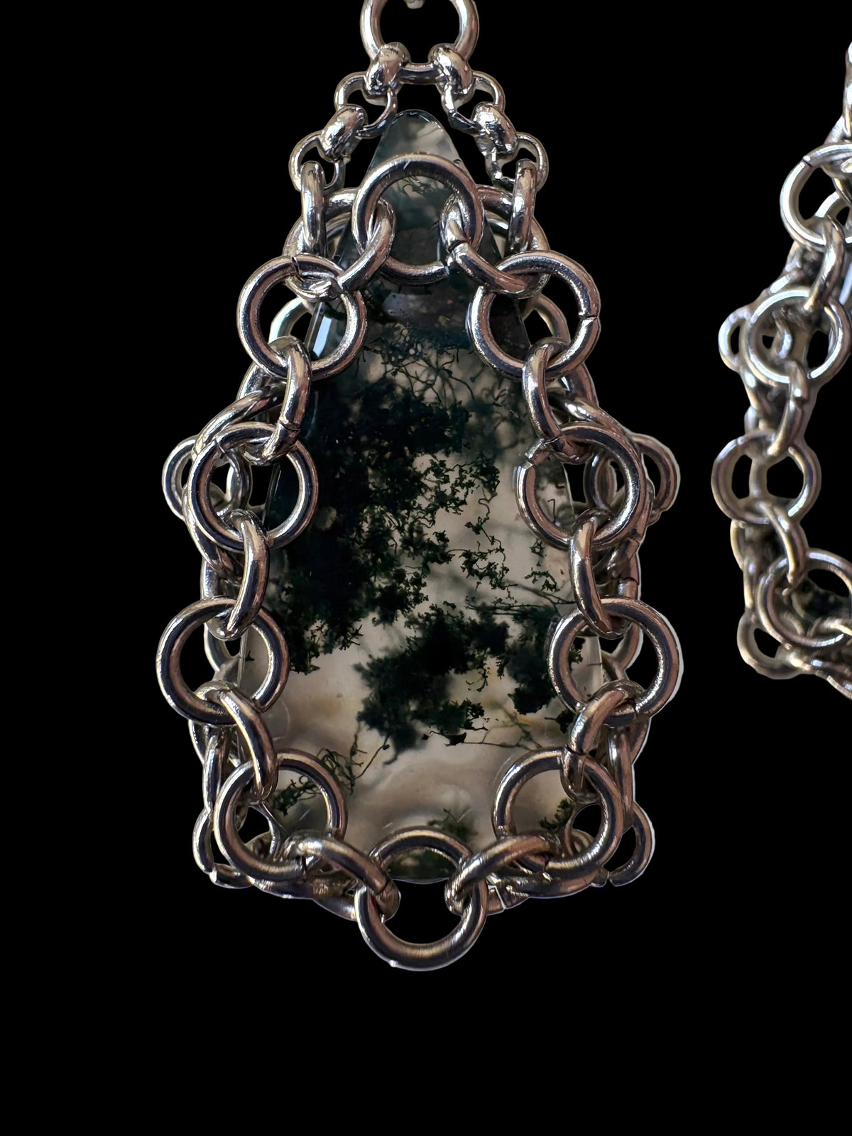 ARMOUR X Moss Agate Earrings