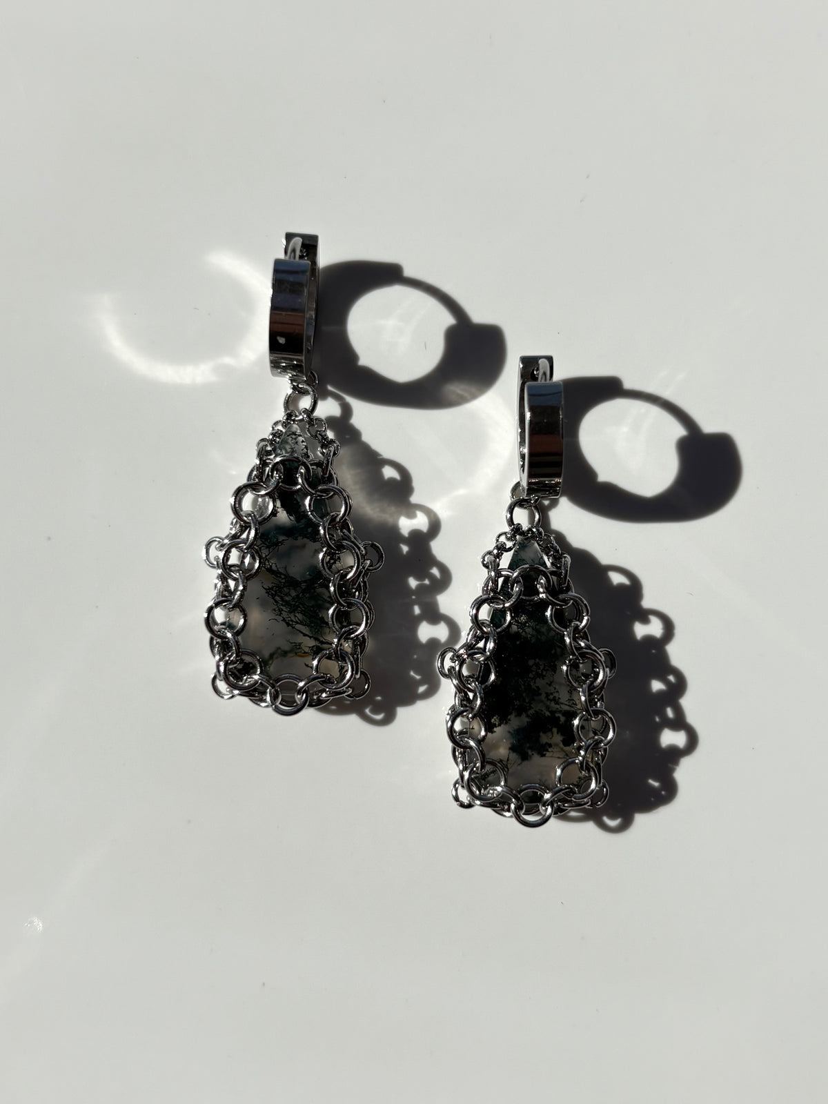 ARMOUR X Moss Agate Earrings