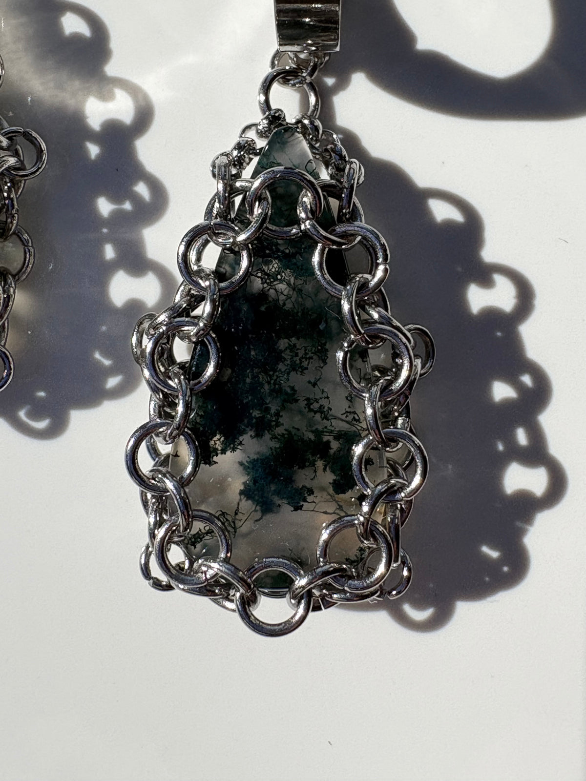 ARMOUR X Moss Agate Earrings