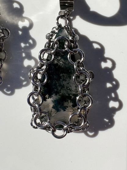 ARMOUR X Moss Agate Earrings