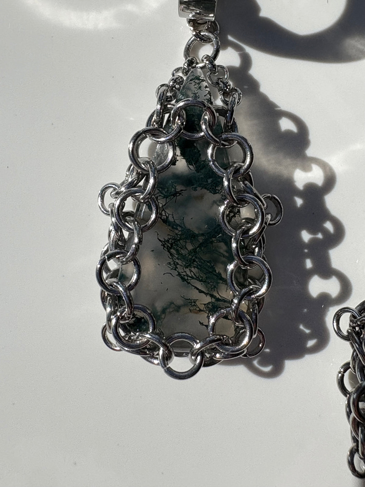ARMOUR X Moss Agate Earrings