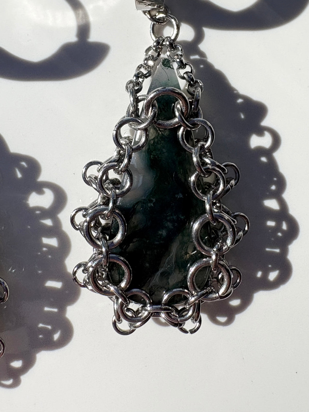 ARMOUR IX Moss Agate Earrings