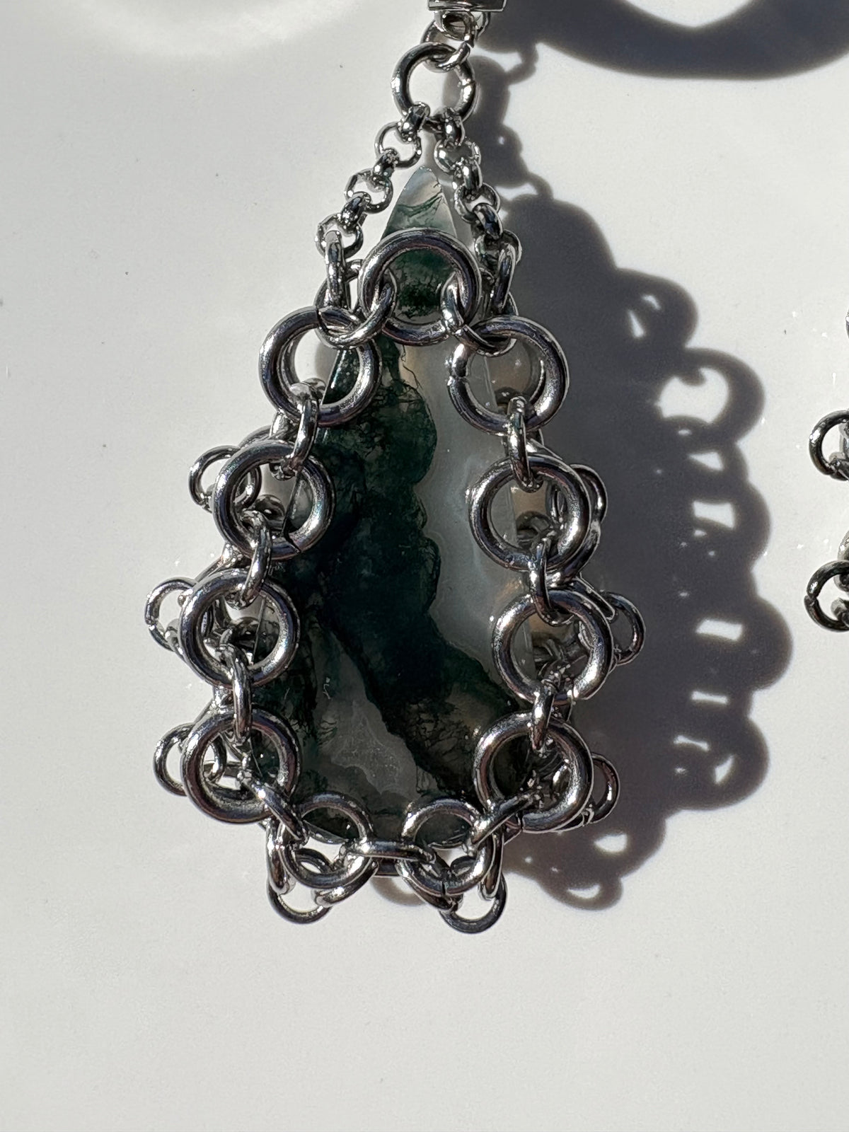 ARMOUR IX Moss Agate Earrings